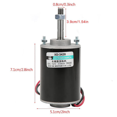 Permanent Magnetmotor DC 12V, Mini Dauermagnet Motor Gleichstrommotor Elektromotor Reversibel Elektr