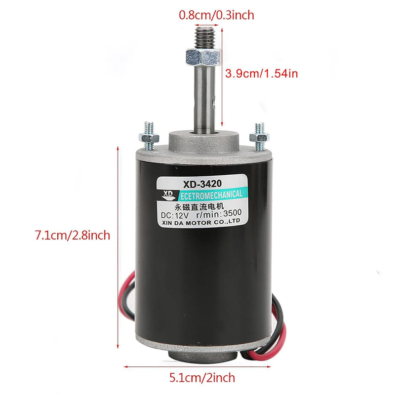 Permanent Magnetmotor DC 12V, Mini Dauermagnet Motor Gleichstrommotor Elektromotor Reversibel Elektr