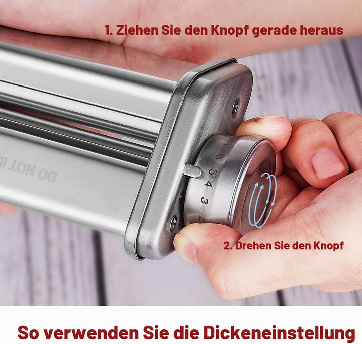 GVODE Edelstahl Nudelaufsatz für Kitchenaid Küchenmaschine, Nudelvorsatz für KitchenAid pasta aufsat