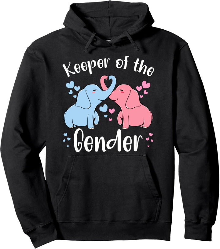 Schwangerschaft Ankündigung Süsse Elefant Blau Rosa Baby Pullover Hoodie
