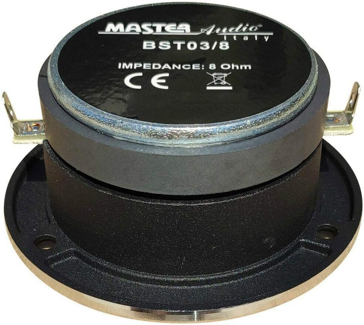 2 SUPER Tweeter MASTER AUDIO BST03/8 mit 120 watt rms und 240 watt max 9,60 cm Durchmesser 99 db 8 o