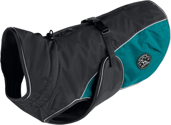 HUNTER UPPSALA COZY Hundemantel, Wintermantel, wasserabweisend, reflektierend, 35, anthrazit/petrol