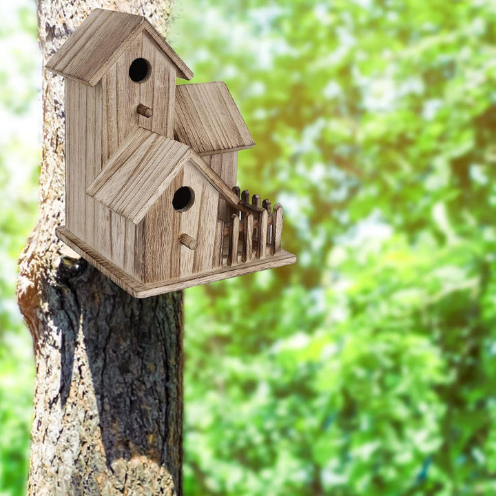 Vogelhaus aus Holz, Nistkasten zum Aufhängen Vogelnistkasten Vogelfutterhaus Kleines Meisen Nistkast