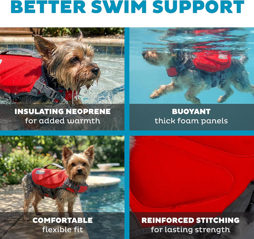 Outward Hound Dawson Swim Schwimmweste für Hunde, Grösse XS, Rot rot X-Small, rot X-Small