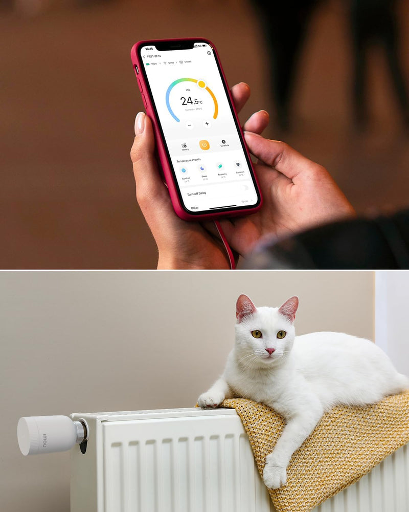 Imou Smart Home Heizk?rperthermostat Kit 1+1, smartes Thermostat mit App-Funktion,Zeitpl?ne/Geofenci