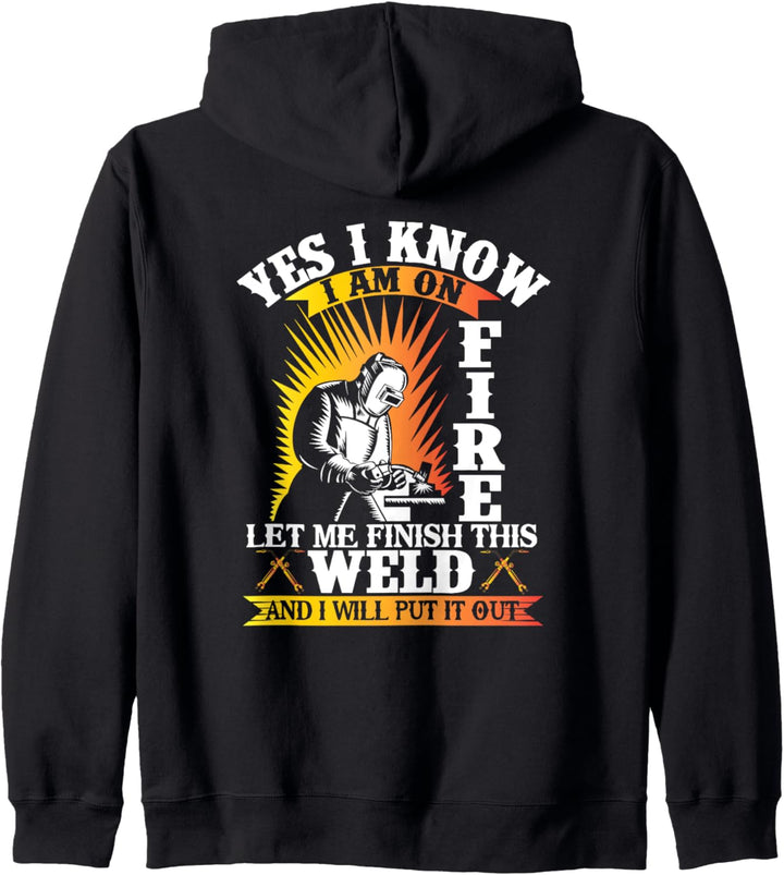Welder Gifts Funny Welding Image On Back Of Shirt Kapuzenjacke