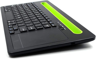 HDWR Tastatur mit Touchpad, Bluetooth 3.0, Ständer für Telefon oder Tablet, Multipairing, Dreikanalb