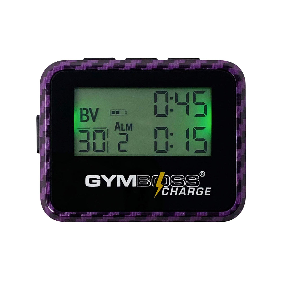Gymboss Charge Intervall-Timer und Stoppuhr (Carbon/Violett) Karbon Violett, Karbon Violett