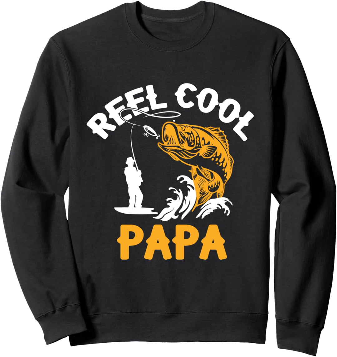 Retro Fishing Dad - Reel Cool Papa Sweatshirt
