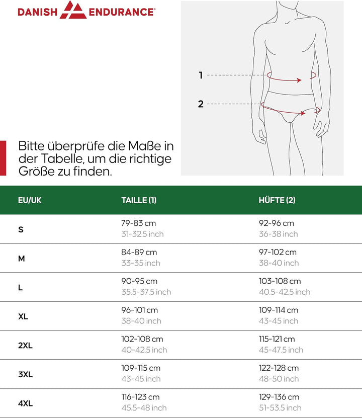 DANISH ENDURANCE Bambus Boxershorts Herren, Superweiche Unterhosen Männer, Bequem, Atmungsaktiv &amp; Et