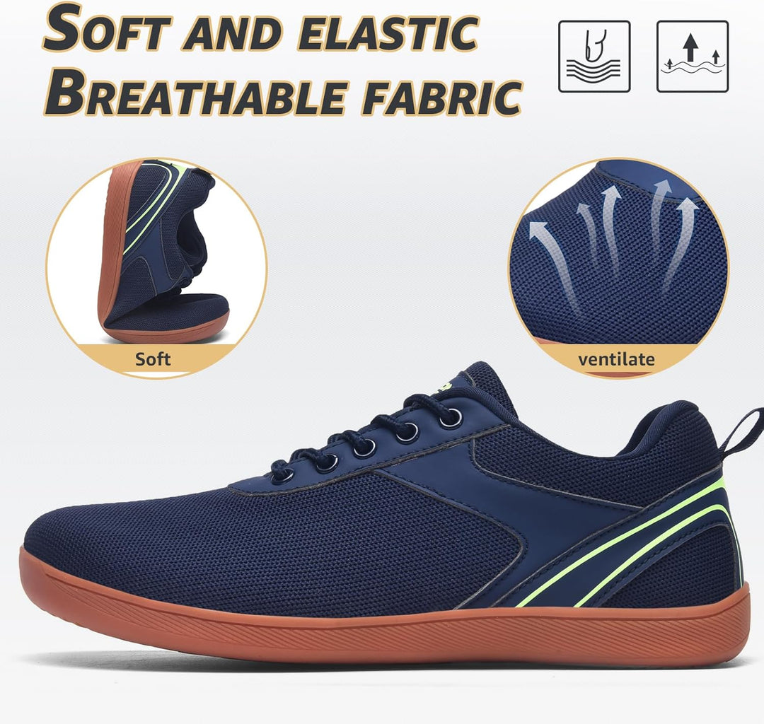 ASHION Unisex Barfussschuhe Damen Herren Barfussschuhe Breite Schuhe Walkingschuhe Traillaufschuhe S
