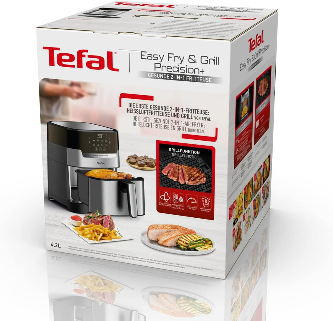 Tefal EY505D Easy Fry & Grill Heissluftfritteuse | 2-in-1 Technologie (Air Fryer und Grill) | Digita