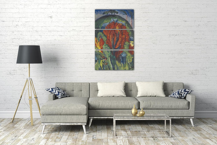 Printed Paintings Leinwand 3-teilig(80x120cm): Ernst Ludwig Kirchner - GALGENBERG IN JENA 80x120 cm