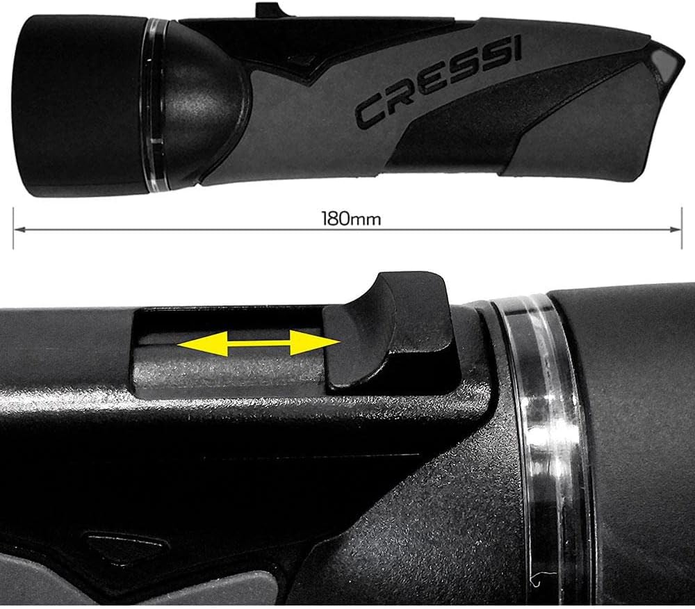 Cressi Unisex-Adult Lumia+ Torch Einheitsgrösse Schwarz/Schwarz, Einheitsgrösse Schwarz/Schwarz