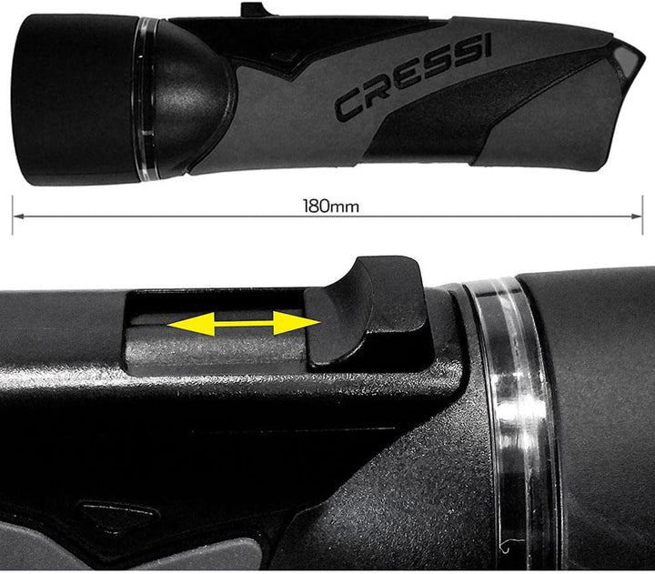 Cressi Unisex-Adult Lumia+ Torch Einheitsgrösse Schwarz/Silber, Einheitsgrösse Schwarz/Silber