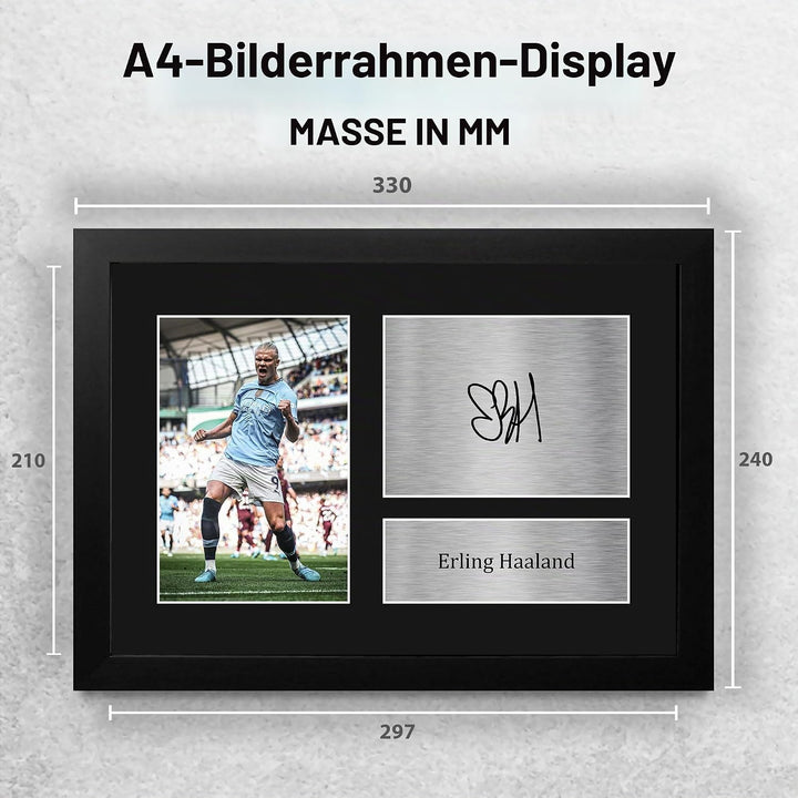 HWC Trading FR A4 Erling Haaland Manchester City Geschenke Gedrucktes Signiertes Autogramm Foto für