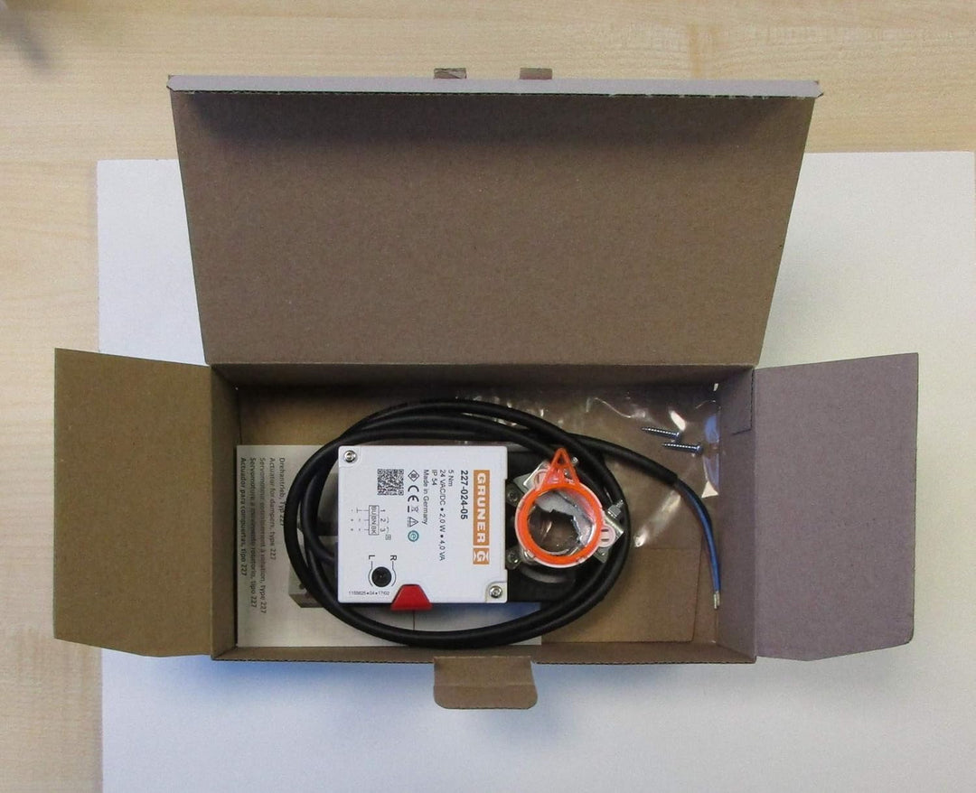 GRUNER 227-024-05 Stellmotor 24V 2-/3 Punkt Klappenantrieb 5Nm