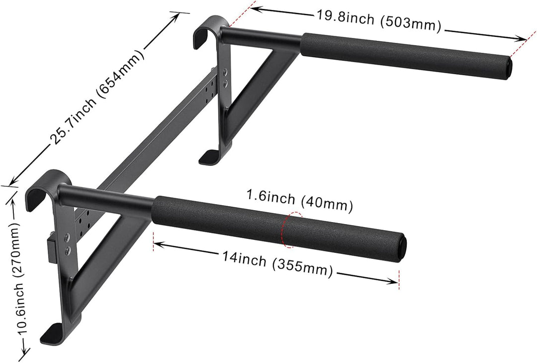Kipika Turnreck – 5,1 x 5,1 cm schwedische Leiter mit 2,5 cm Loch, wandmontierter Klimmzugstangen-Le