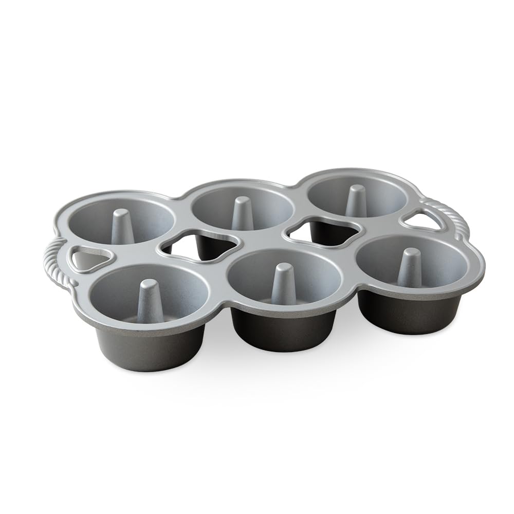 Nordic Ware 80348 Mini Angel Cakes Pfanne, 1 Stück, Kupfer