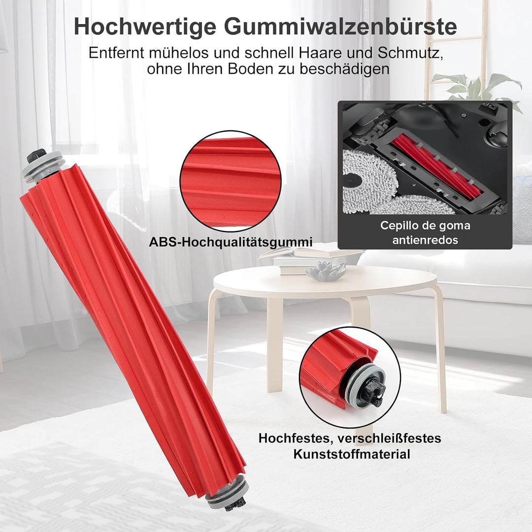 26 Stück Zubehör für Roborock QV 35A/QV 35S, QR 598/QR 798 Saugroboter, Ersatzteile mit 2 Hauptbürst