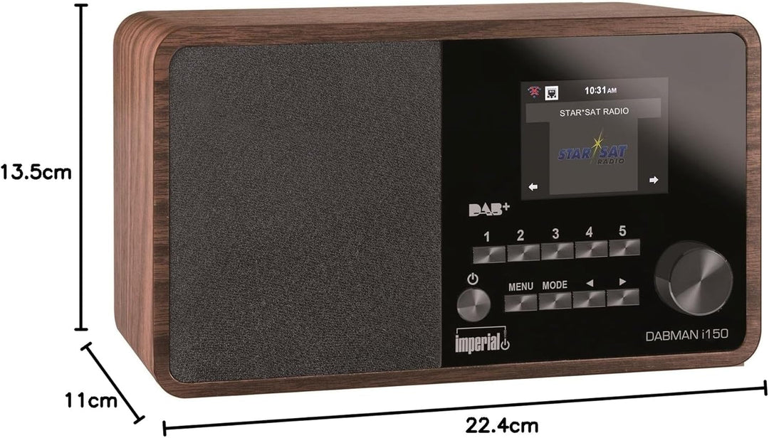 Imperial DABMAN i150 Internetradio/Digitalradio (Internet, DAB+ / DAB, UKW, USB, WLAN, 2,8"" Farbdis