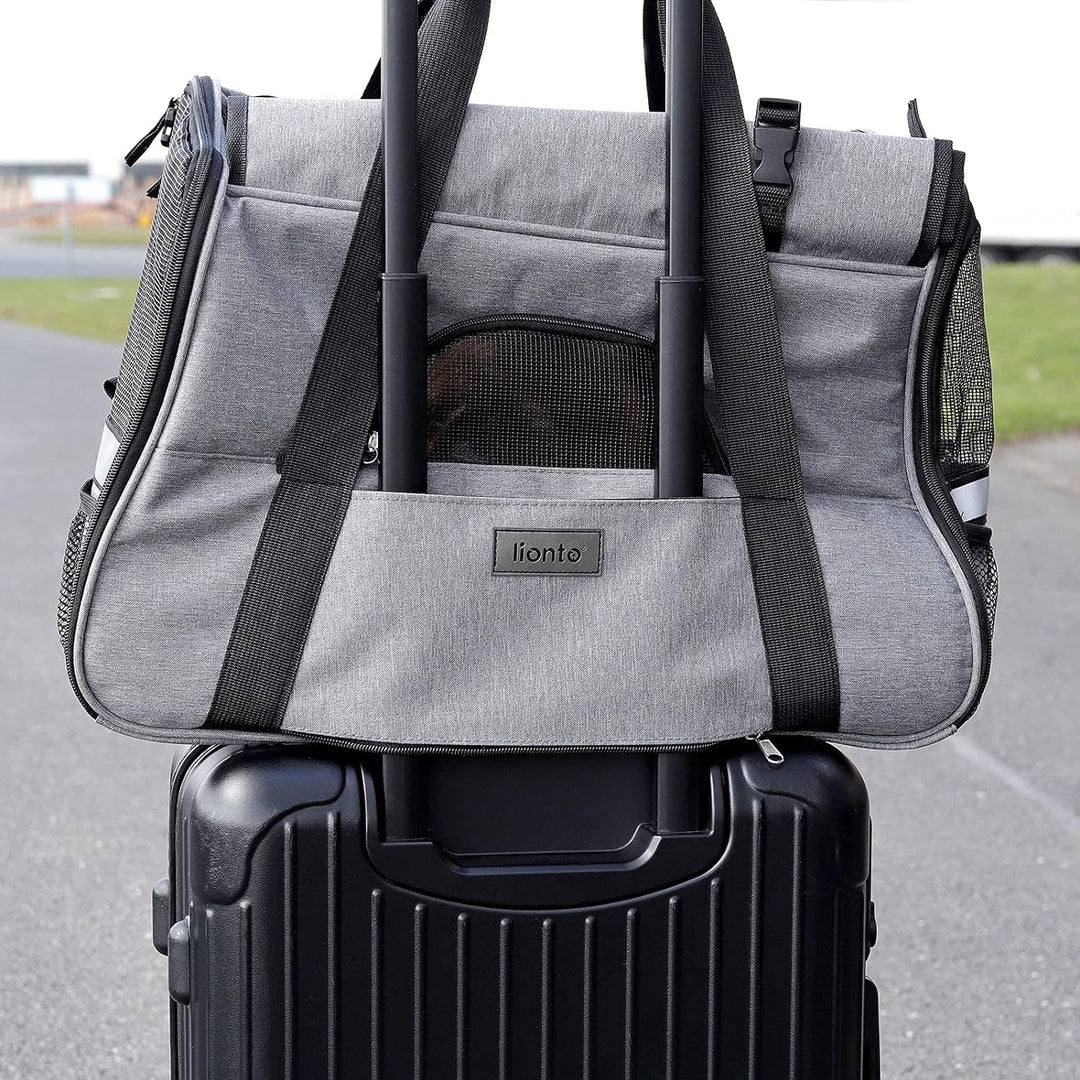 lionto Faltbare Hundetasche Hundebox Reisetasche für Haustiere Hundetransportbox Flugzeugtasche für