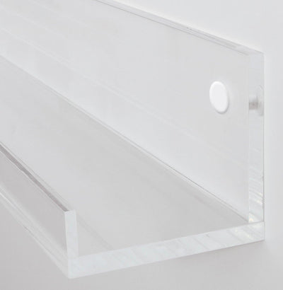 SIGEL GA110 Schmales Galerieboard / Regalboard / Ablageboard 100 cm, Acryl glasklar, 100 cm