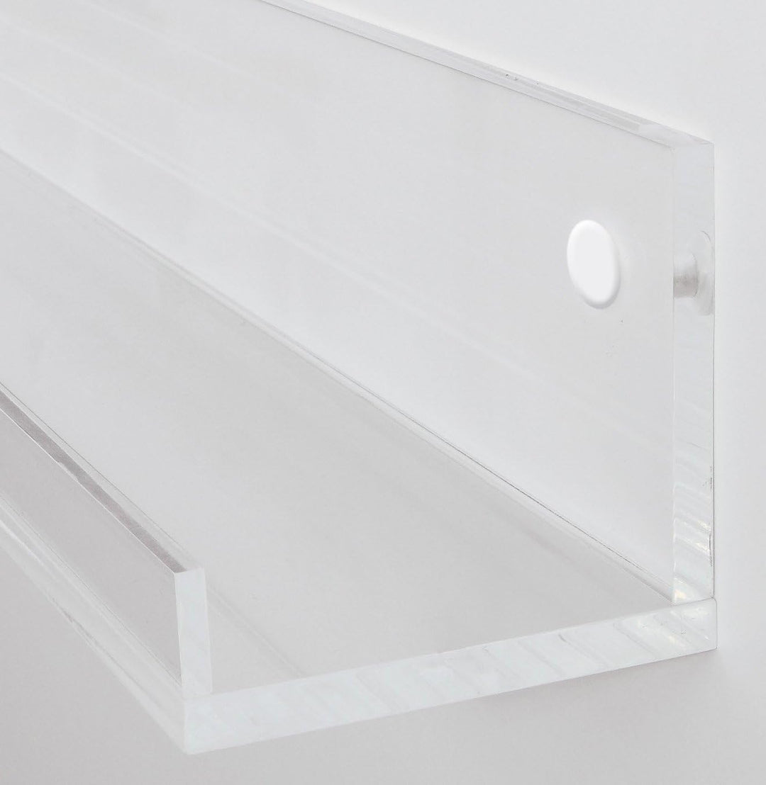 SIGEL GA110 Schmales Galerieboard / Regalboard / Ablageboard 100 cm, Acryl glasklar, 100 cm