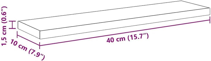 vidaXL Regalbrett 4 pcs Schwarz 40 x 10 x 1,5 cm Holzwerkstoff, Moderner Bücherregal, rechteckige Ab