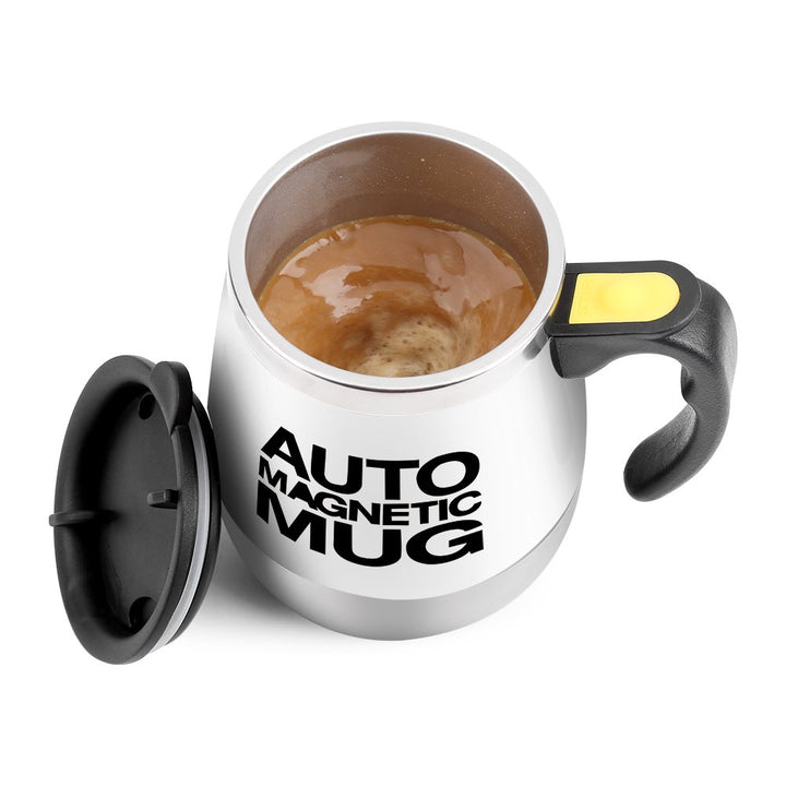 Fdit Automatische Rührbecher, Kaffeebecher aus Edelstahl mit automatischer Rührfunktion (weiss)