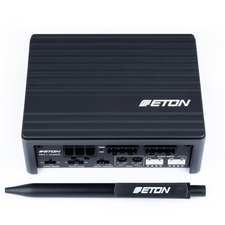 ETON PA 4 – ultra kompakter 4 Kanal Verstärker, leistungsstarke digitale Micro Endstufe für Autos un