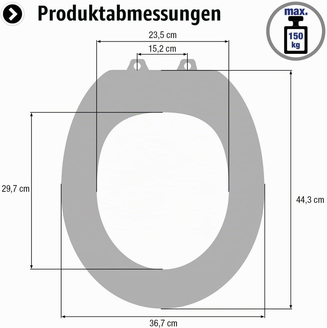 Cornat WC-Sitz "Camero" - Klassisch weisser Look - Pflegeleichter Duroplast - Schlichtes Design pass
