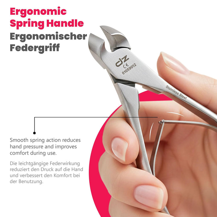 Diabetiker Soft Cut Kopfschneider mit Doppelfeder Nagelzange Fussnagelzange knipser für Dicke oder E