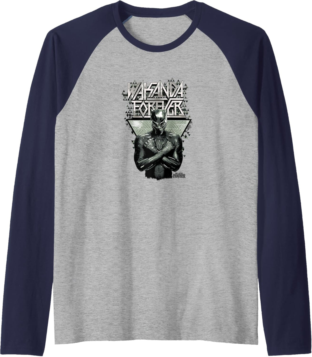 Marvel Black Panther Wakanda Forever Prism Patterned Raglan