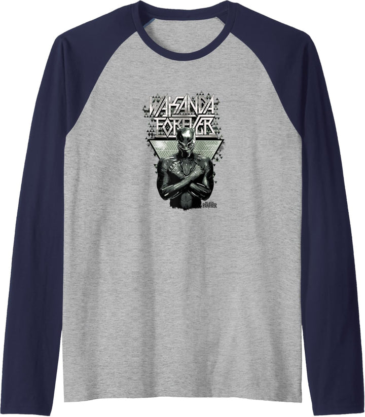 Marvel Black Panther Wakanda Forever Prism Patterned Raglan