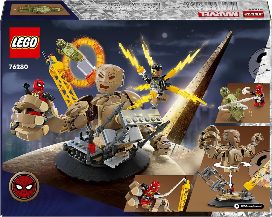 LEGO Marvel Spider-Man vs. Sandman: Showdown, Superhelden-Spielzeug mit Figuren inkl. Lizard und Ele