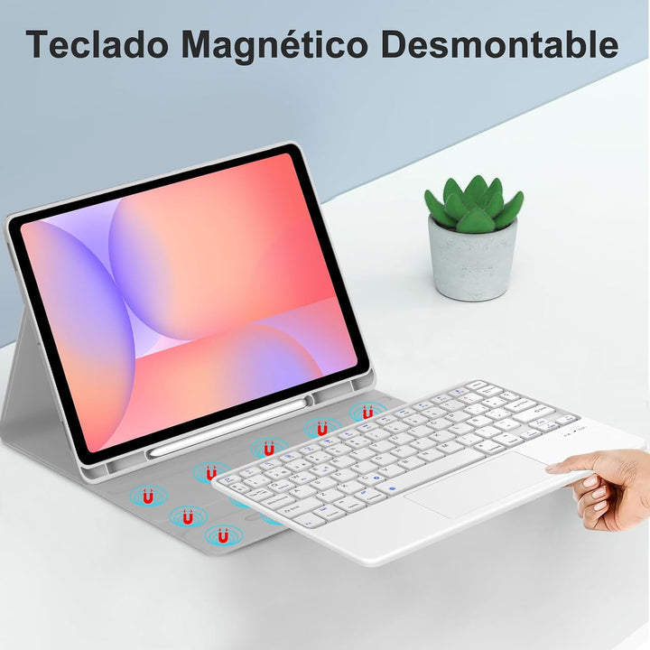 FOGARI Tastatur mit Touchpad für Samsung Tab S10 Lite/S10 FE / S9 FE 27,6 cm (10,9 Zoll), Schutzhüll