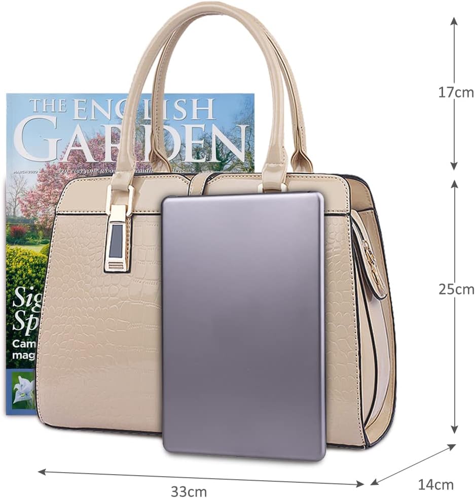 Nicole&Doris Damen Handtaschen neue Umhängetasche Lackleder Shell schultertasche Henkeltaschen Tasch