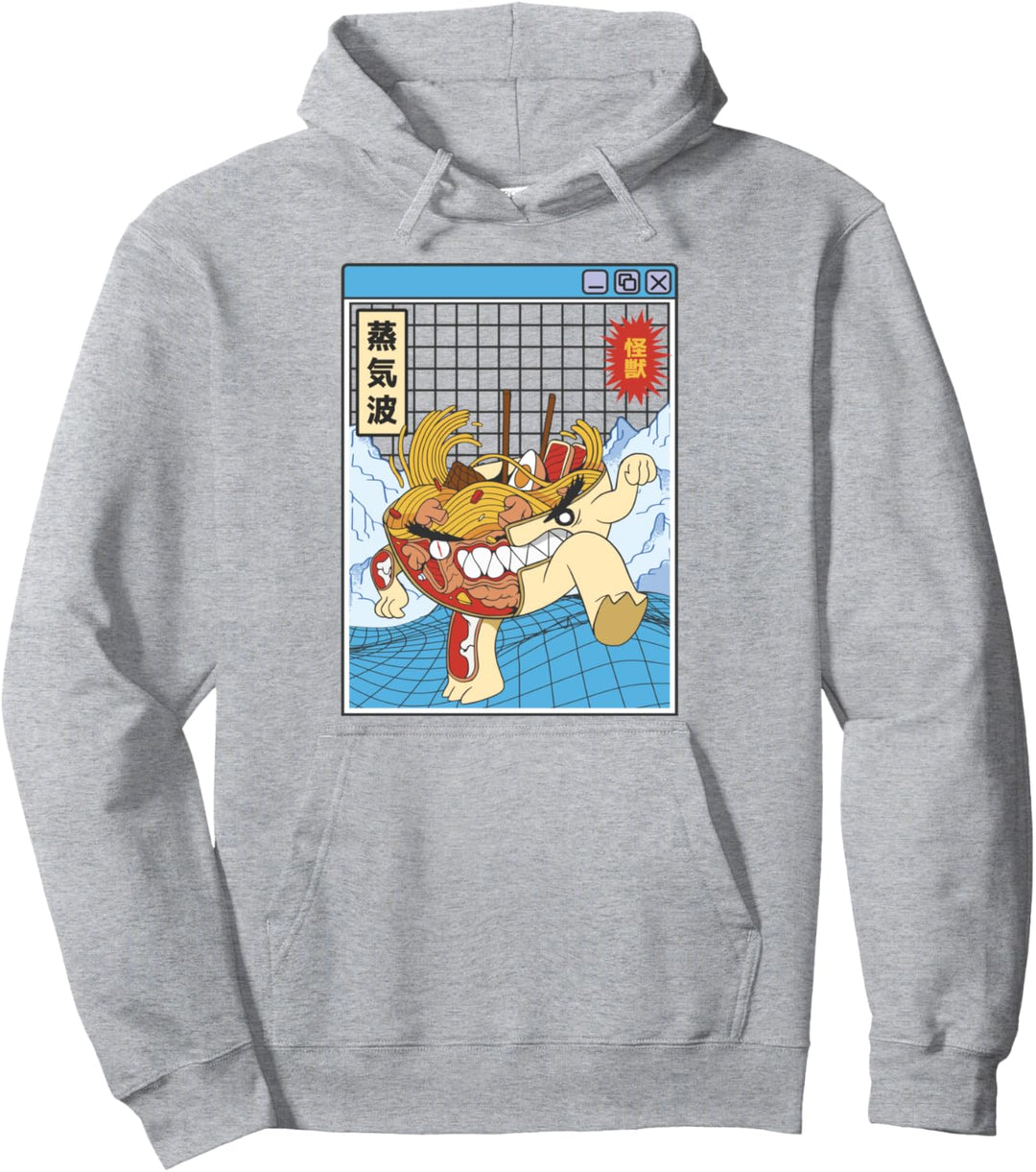 Angry Ramen Schale X-Ray Japan Style Otaku Anime Vaporwave Pullover Hoodie