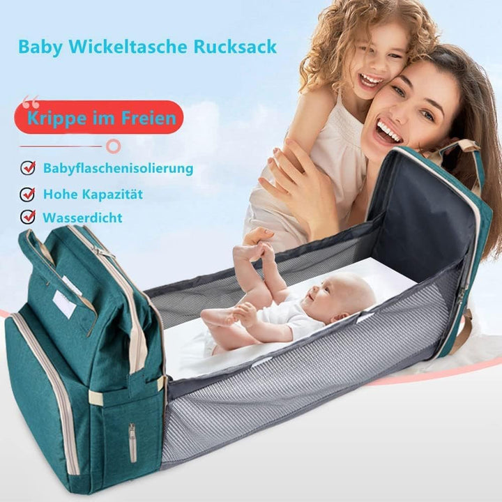 Baby Wickeltasche Rucksack,Diaper Backpack,Babytasche Reiserucksack mit Wickelauflage,Multifunktiona