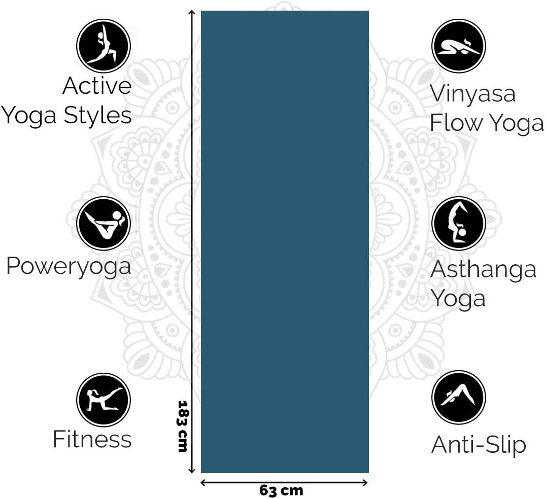 Love Generation - Dicke Yoga Matte Dunkelblau, Dunkelblau
