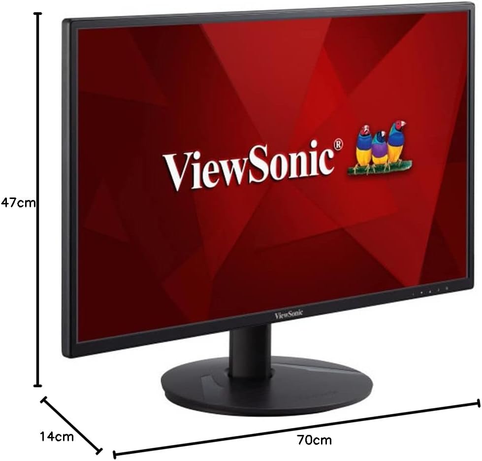 Viewsonic VA2718-SH 68,6 cm (27 Zoll) Monitor (Full-HD, IPS-Panel, HDMI, VGA, Eye-Care, Eco-Mode) Sc