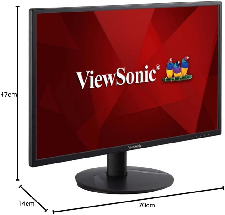 Viewsonic VA2718-SH 68,6 cm (27 Zoll) Monitor (Full-HD, IPS-Panel, HDMI, VGA, Eye-Care, Eco-Mode) Sc