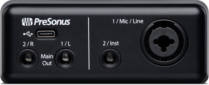 PreSonus AudioBox GO, USB C Audio-Interface für die Musikproduktion inklusive Aufnahmesoftware (DAW)
