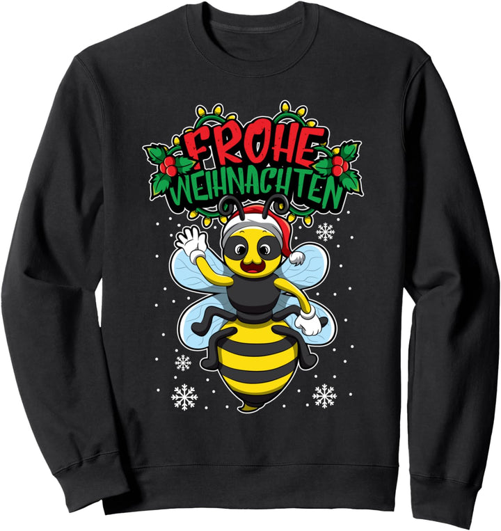 Frohe Weihnachten - Weihnachtstiere - Biene Honigbiene Sweatshirt