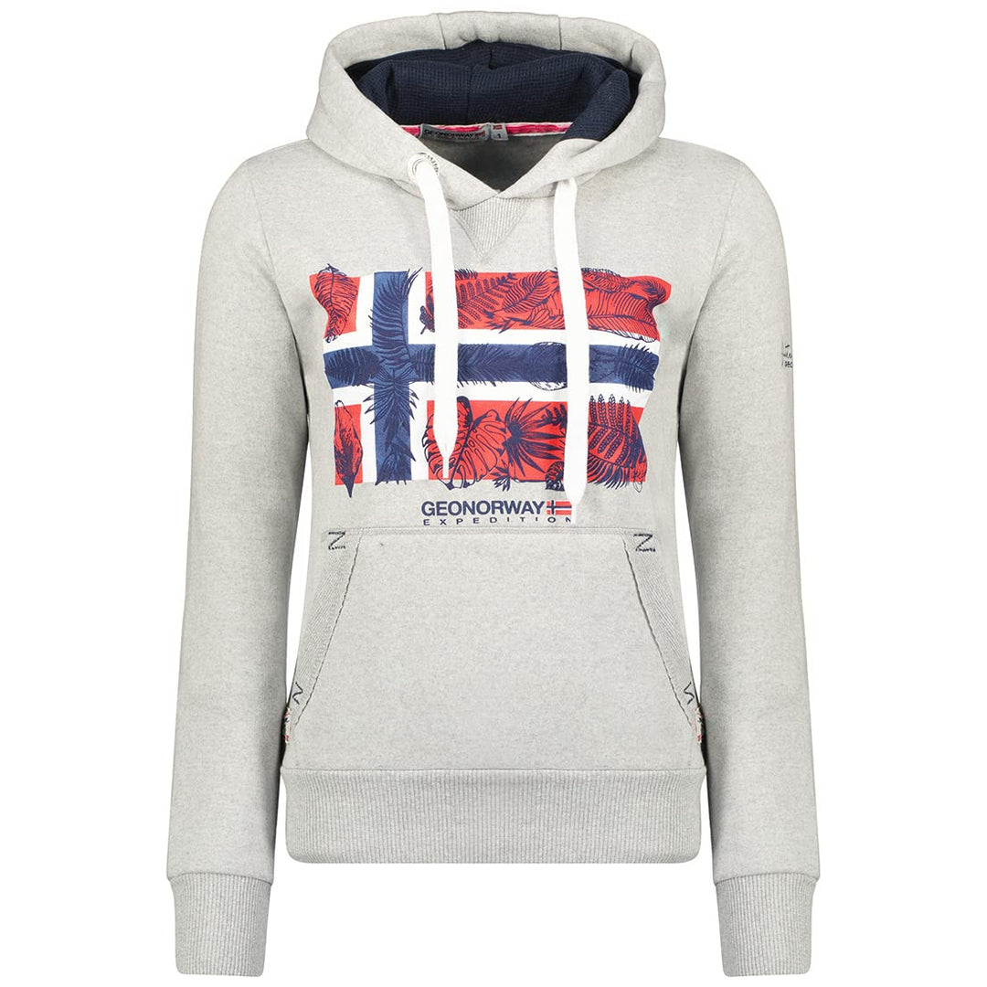 Geographical Norway Gpalm Lady - Frauen Sweatshirt Kapuze Taschen Känguru - Sweatshirt Frauen Pullov