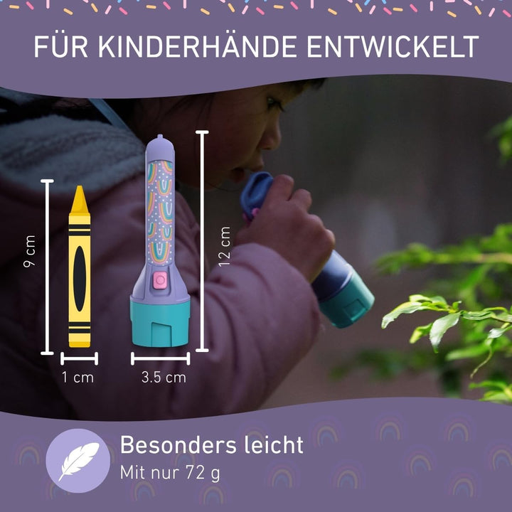 Ledlenser KIDBEAM4 Taschenlampe Kinder lila | energiesparende Batterie Led | 4 Farbmodi und Blinkfun