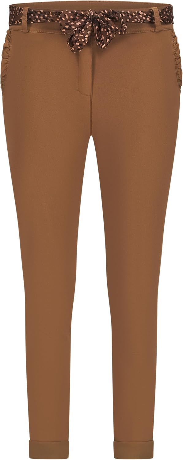 Mississhop Female Damen Stretch Klassische Chino Hose S Braun, S Braun