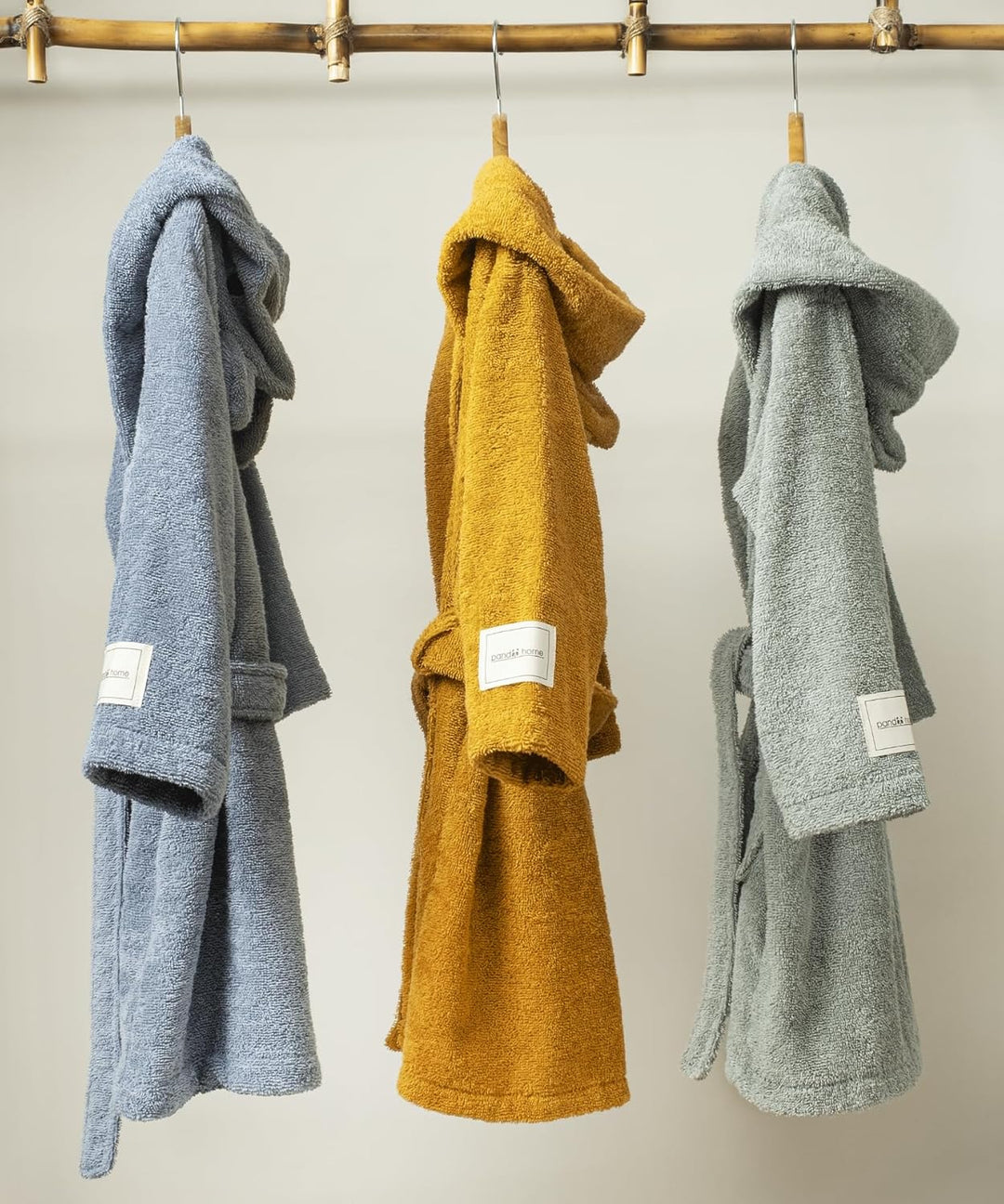 PandaHome Bademantel Kinder, Kinderbademantel für Jungen und Mädchen aus 100% Baumwolle, Morgenmante