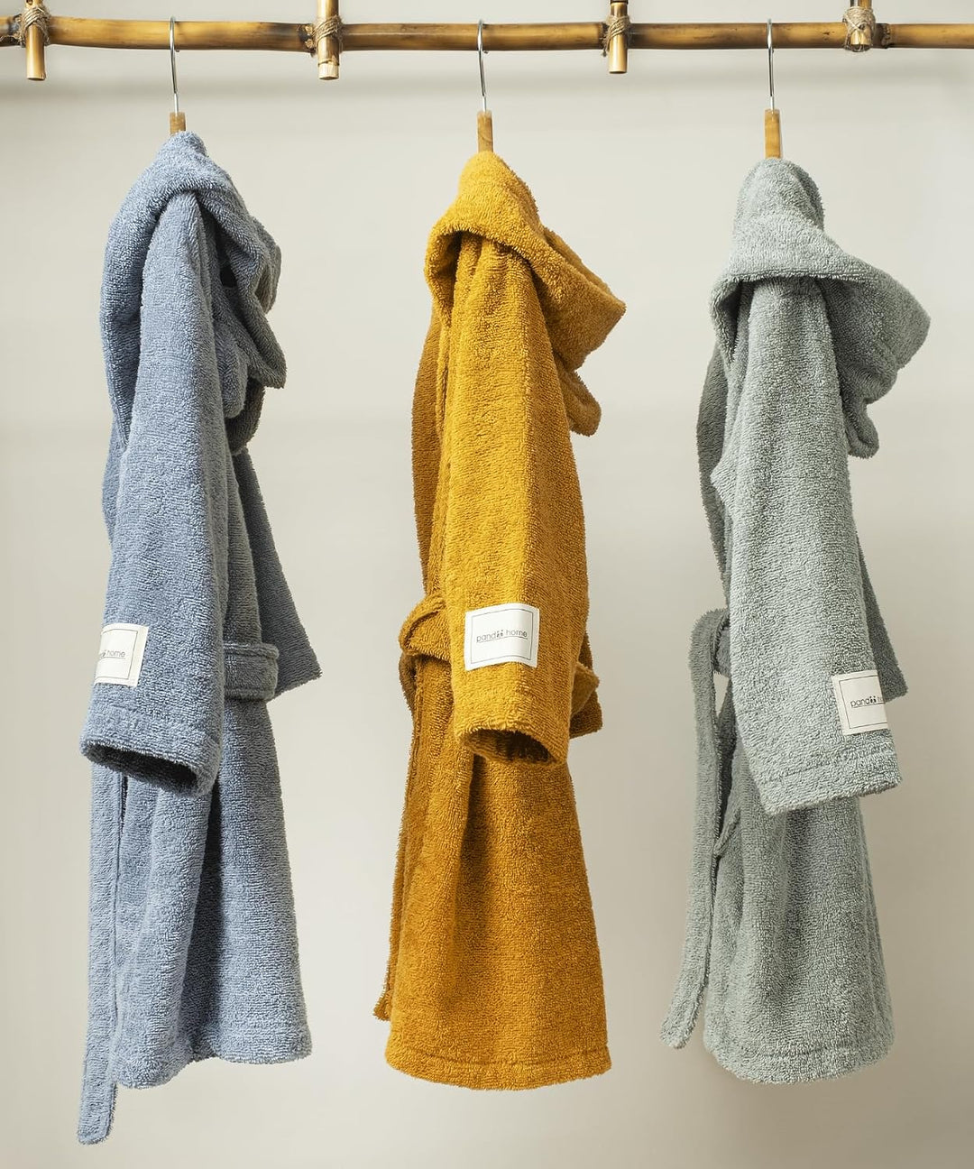 PandaHome Bademantel Kinder, Kinderbademantel für Jungen und Mädchen aus 100% Baumwolle, Morgenmante